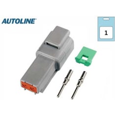 Autoline Deutsch DT 2-napainen urosliittimin