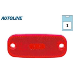 Autoline 12/24V 111x45mm punainen LED äärivalo