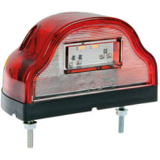 Autoline 12/24V 102x56x53mm punainen LED rekisterivalo