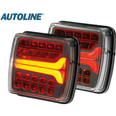 Autoline 12V 110x102x37mm oikea LED takavalo dynaamisella vilkulla