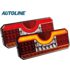 Autoline 12/24V 354x140x58mm vasen LED takavalo