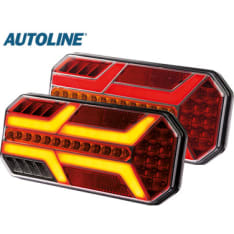 Autoline 12V 235x110x32mm oikea LED takavalo dynaamisella vilkulla