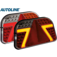 Autoline 12/24V 240x140x31mm vasen LED takavalo