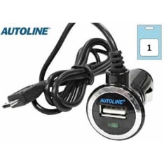 Autoline usb + microusb 2,1a USB-autolaturi