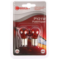C-Bright PY21W BAU15S 12V 21W 2kpl polttimo