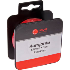 C-PWR Punainen 10m 1.0mm2 autojohto