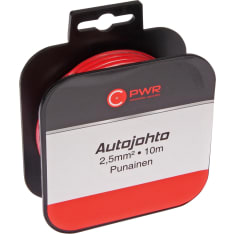 C-PWR Punainen 10m 2.5mm2 autojohto