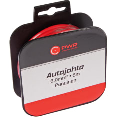 C-PWR Punainen 5m 6.0mm2 autojohto
