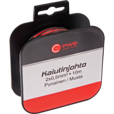 C-PWR Musta 10m 2x0.5mm2 kaiutinjohto