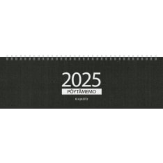 Ajasto Pöytämemo musta 2025 kalenteri