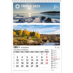 Ajasto Tripla 2025 seinäkalenteri