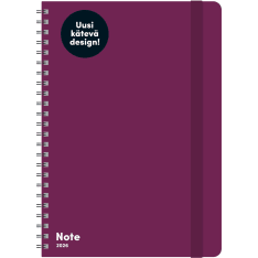 Ajasto Note A5 purple 2026 calendar