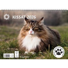 Ajasto Kissat 2026 seinäkalenteri