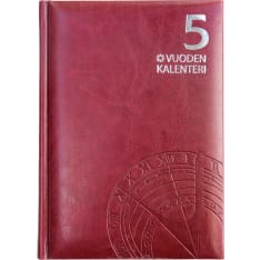 Ajasto burgundy undated 5 year calendar