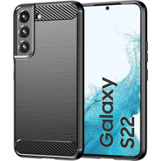 Insmat Carbon and Steel Style Samsung Galaxy S22 suojakuori