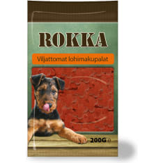 Rokka 200 g Viljattomat koiran lohimakupalat