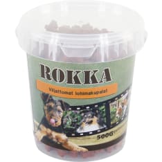Rokka 500 g Viljattomat koiran lohimakupalat