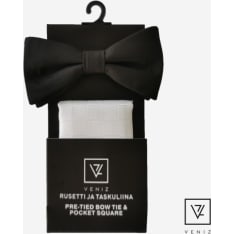 Veniz bow tie and pocket square set