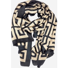 Veniz labyrint patterned scarf