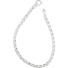 SK PAPU 8 mm silver bean necklace