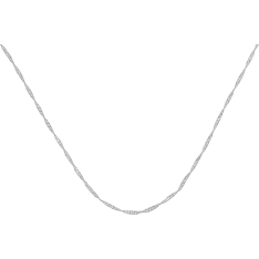Silver 42 cm Singapore necklace