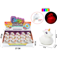 Unicorn bath toy with light effects