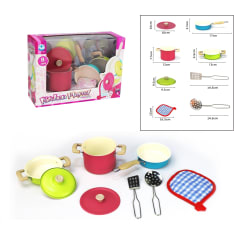 Kitchen Playset värikkäät kattilat