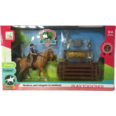 Equestrian hevonen ja aitaus