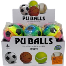 Värikäs pehmojalkapallo 10 cm