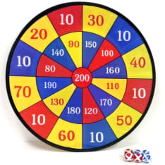 Jätti tarratikkataulu palloilla