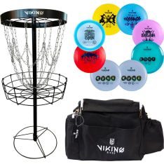 Viking Discs battle basket pro + starter 8 disc set + cooler sack