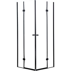 Lykke Arctic Deluxe 90x90x195cm suihkunurkka mustalla kehyksellä