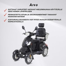 Arvo P400 musta senioriskootteri