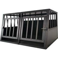 Trekker L 89x69x50cm musta koiran kuljetushäkki