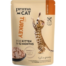 PrimaCat Classic 85 g Kalkkuna kastikkeessa kissanpennuille