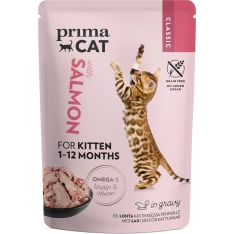 PrimaCat Classic Lohta kastikkeessa 85 g  kissanpennun märkäruoka
