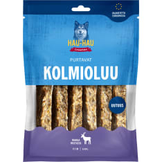 Hau-Hau Champion Purtavat Triangle bar with game 12 cm 6 pcs dog chew bone