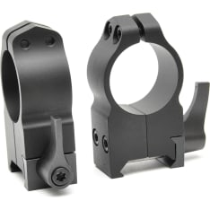 Warne 1" extra high Weaver matte black fast leg