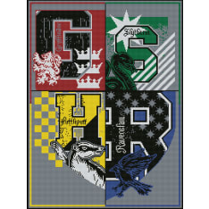 Diamond Dotz Harry Potter Houses 77x47cm timanttityö