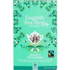 English Tea Shop Organic Herbal Tea Perfect Peppermint caffein free 20 pss 30g