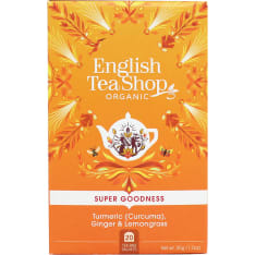 English Tea Shop Organic Brew Turmeric, Ginger & Lemongrass, caffein free 20 ct 35g