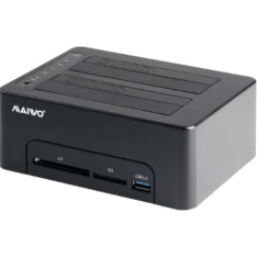 Deltaco K3082CR kahden HDD/SSD levyn kloonaus/telakointiasema