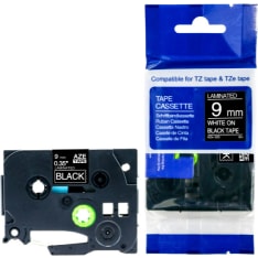 9mm x 8m P-Touch compatible white/black Velcro
