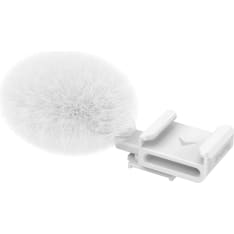 Smallrig 4734 Cold Shoe Adapter With Furry Windscreen For Sony Zv Series Cameras (White)