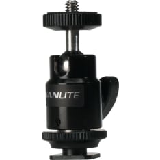 Nanlite Mini Ball Head With 1/4'' And Hotshoe foot end