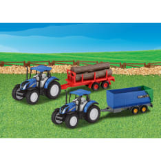 Bigharvest New Holland 1:32 traktori ja peräkärry (lajitelma)