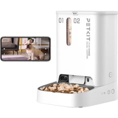 Petkit P591 YumShare dual hopper feeder with camera, white