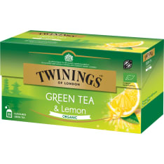 Twinings Green Lemon Organic 25x1,5g vihreä tee