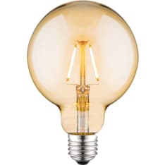 Aneta Lighting Globe G95 E27 2W 80lm 2700K amber led filamentti lamppu