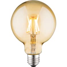 Aneta Lighting Globe G95 E27 4W 320lm 2700K amber himmennettävä led filamentti lamppu